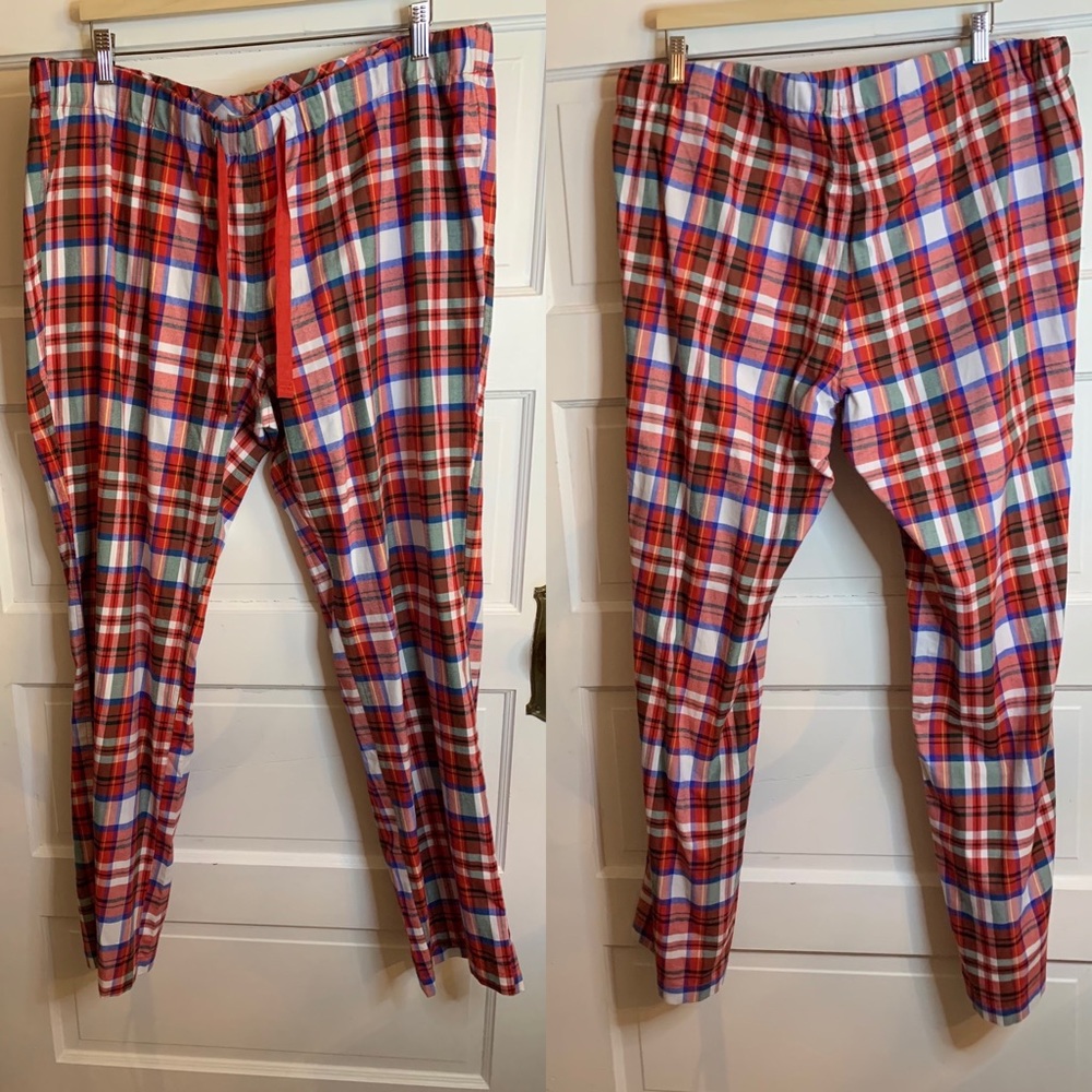 J Crew factory pajama pants NWT cotton plaid XXL